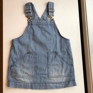 Gymboree conductor denim skirt overalls